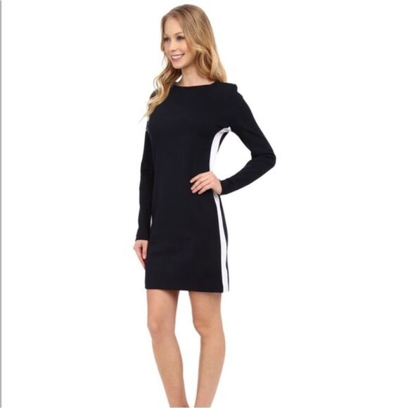 Michael Kors Dresses & Skirts - NWT Michael Kors side tuxedo stripe long sleeve dress size M
